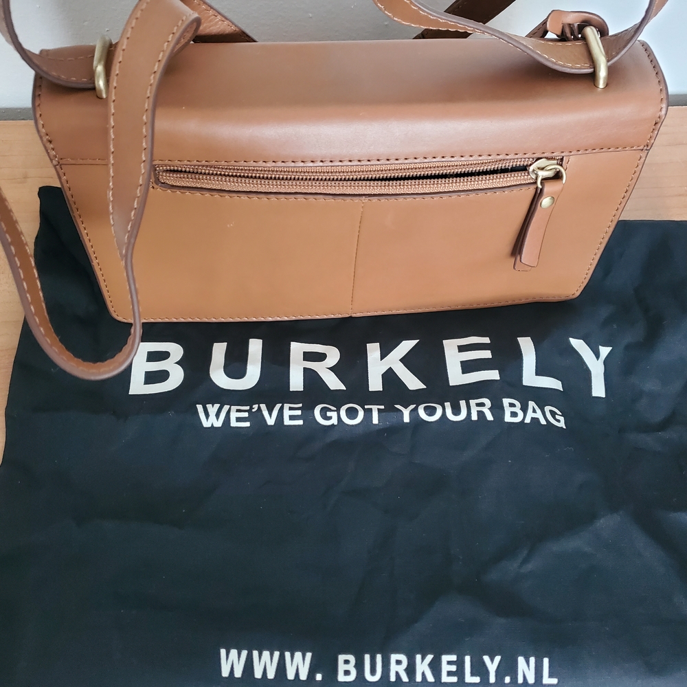 Tan Mini Bag with Structured Design and Thin Strap - Picture 6 of 6